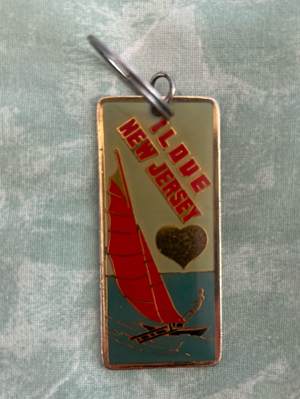 I Love New Jersey Keychain Fob